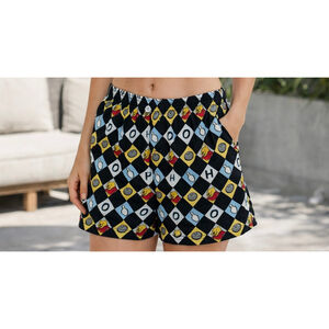 VTG Disney Winnie The Pooh Bowling Boxer Short M Kitschy Harlequin 90 Faded